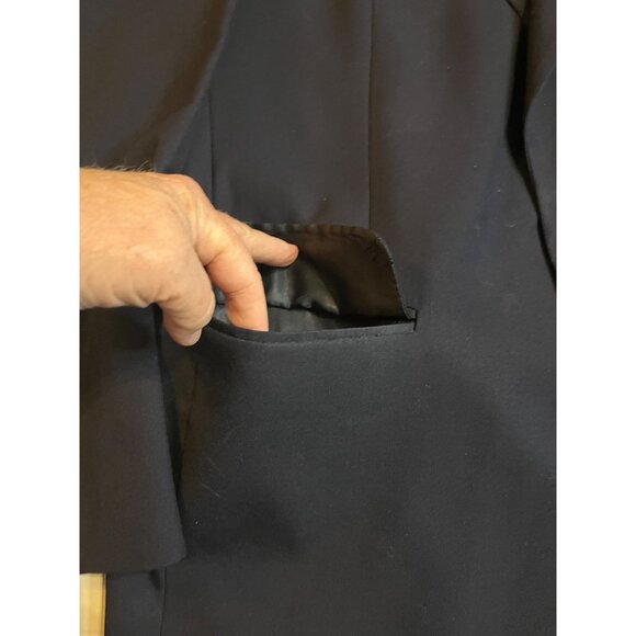 VTG Burberrys Mens Blazer Navy 100% Wool Made In USA Size 44R gold buttons - Picture 8 of 16